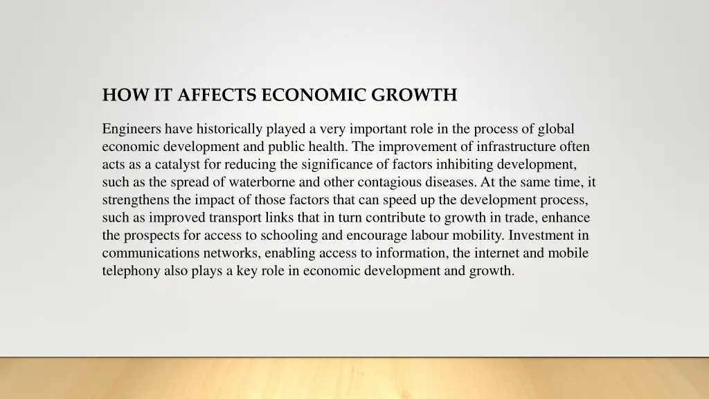 how it affects economic growth