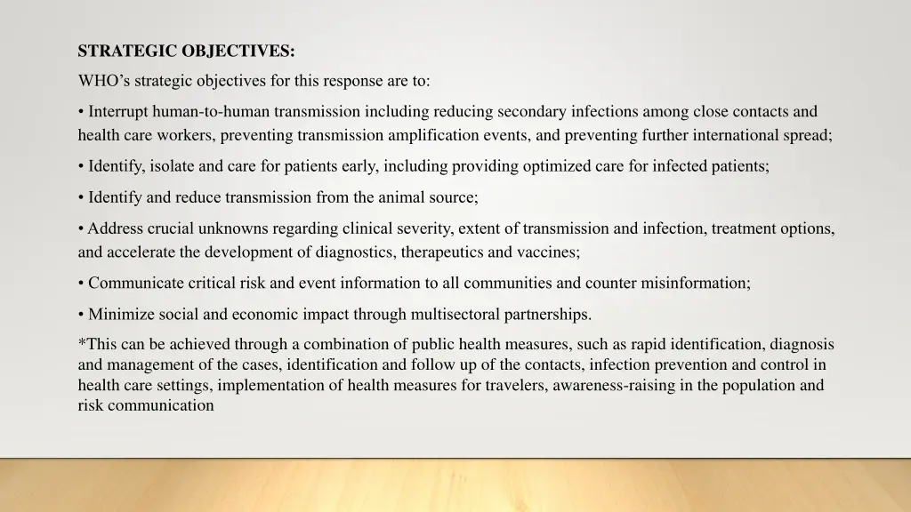 strategic objectives