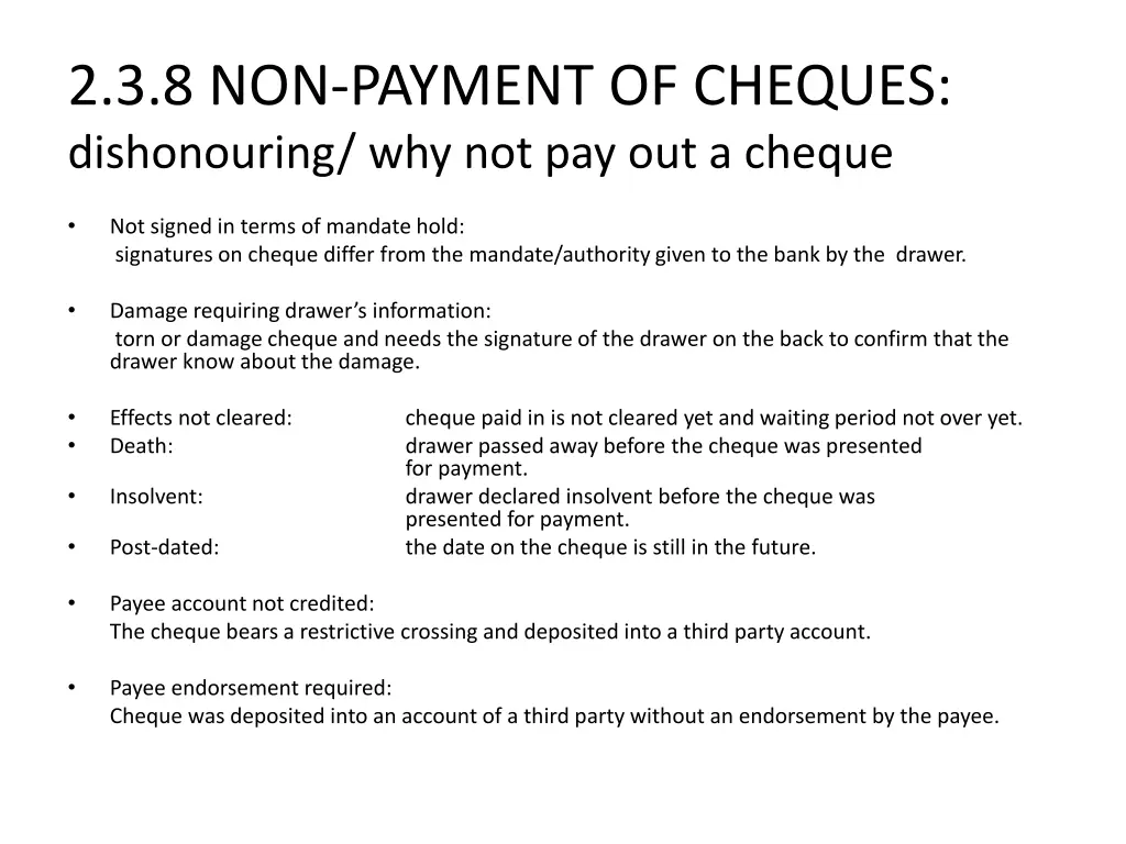 2 3 8 non payment of cheques dishonouring 1