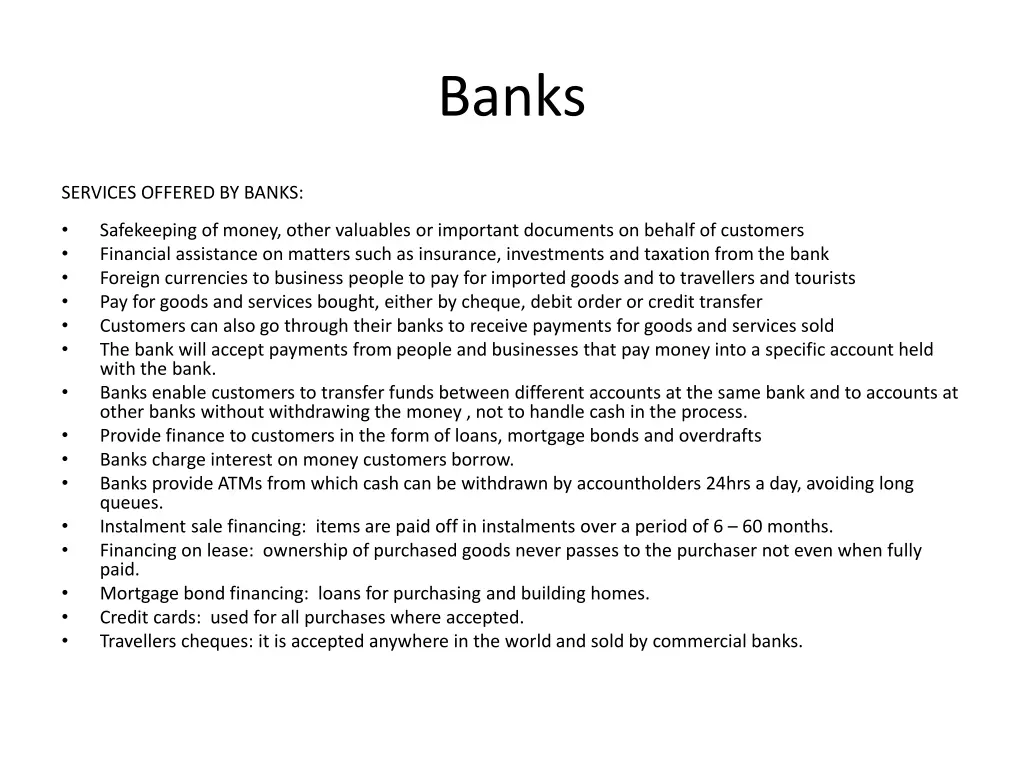 banks