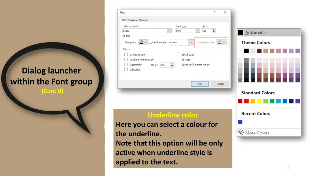 dialog launcher within the font group cont d 5