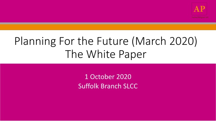 planning for the future march 2020 the white paper
