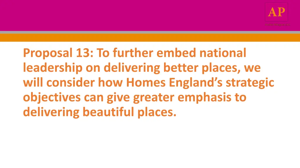 proposal 13 to further embed national leadership