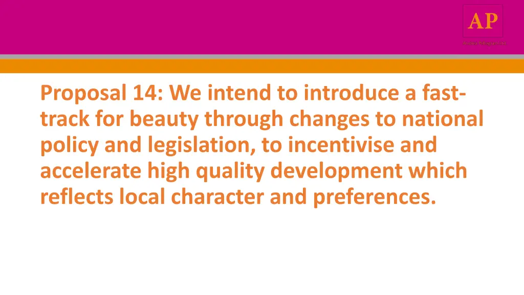 proposal 14 we intend to introduce a fast track