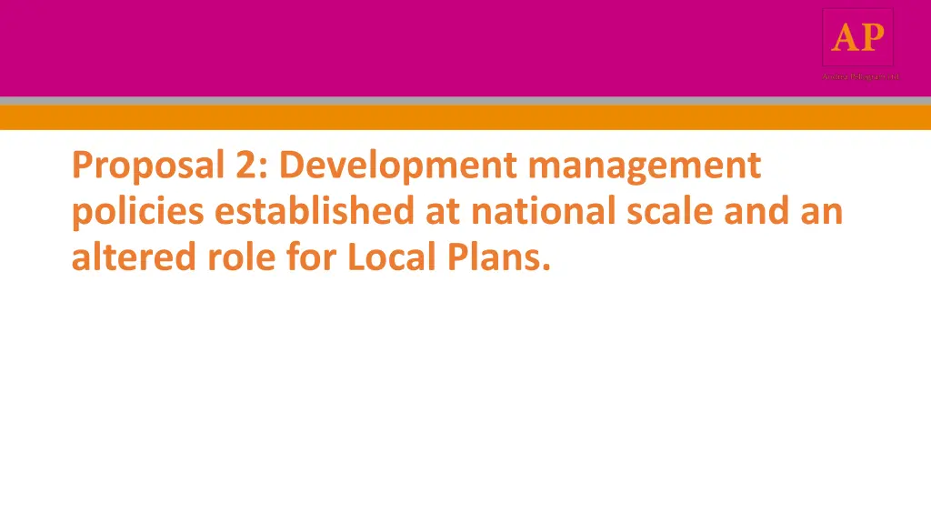 proposal 2 development management policies
