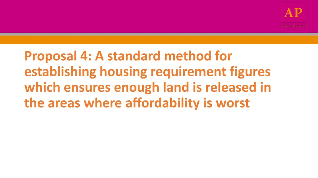 proposal 4 a standard method for establishing
