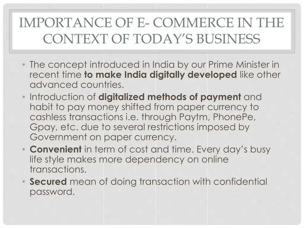 importance of e commerce in the context of today