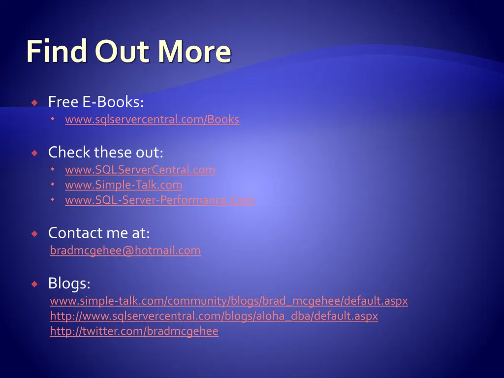 find out more
