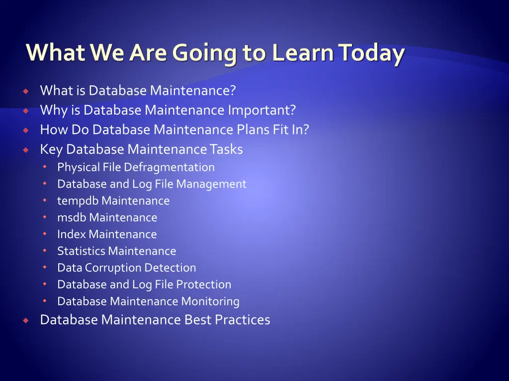what we are going to learn today