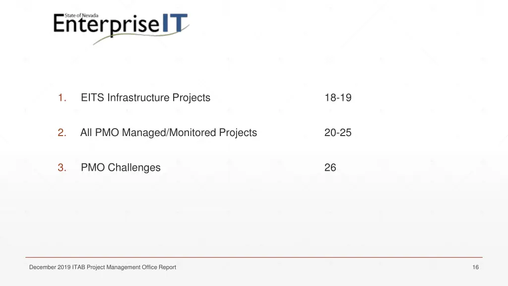 1 eits infrastructure projects