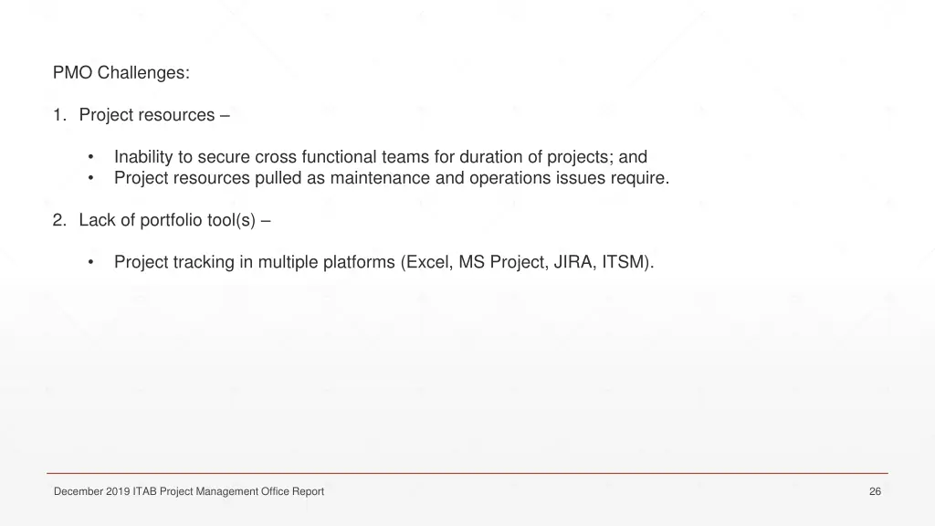 pmo challenges