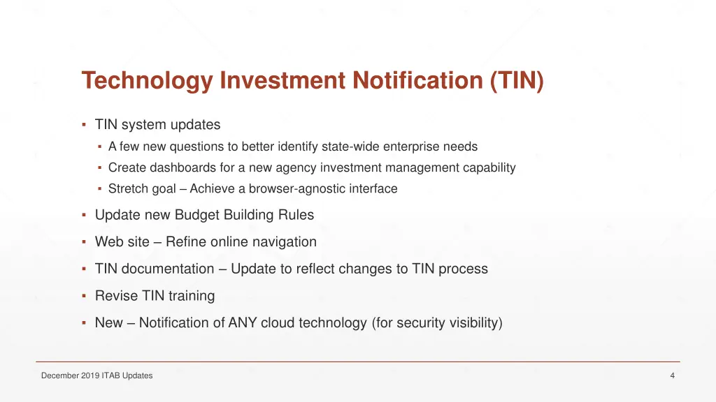 technology investment notification tin 2