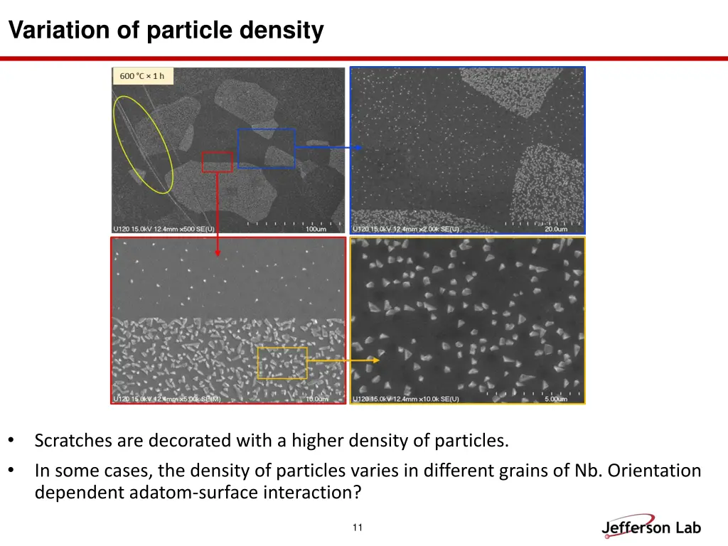variation of particle density
