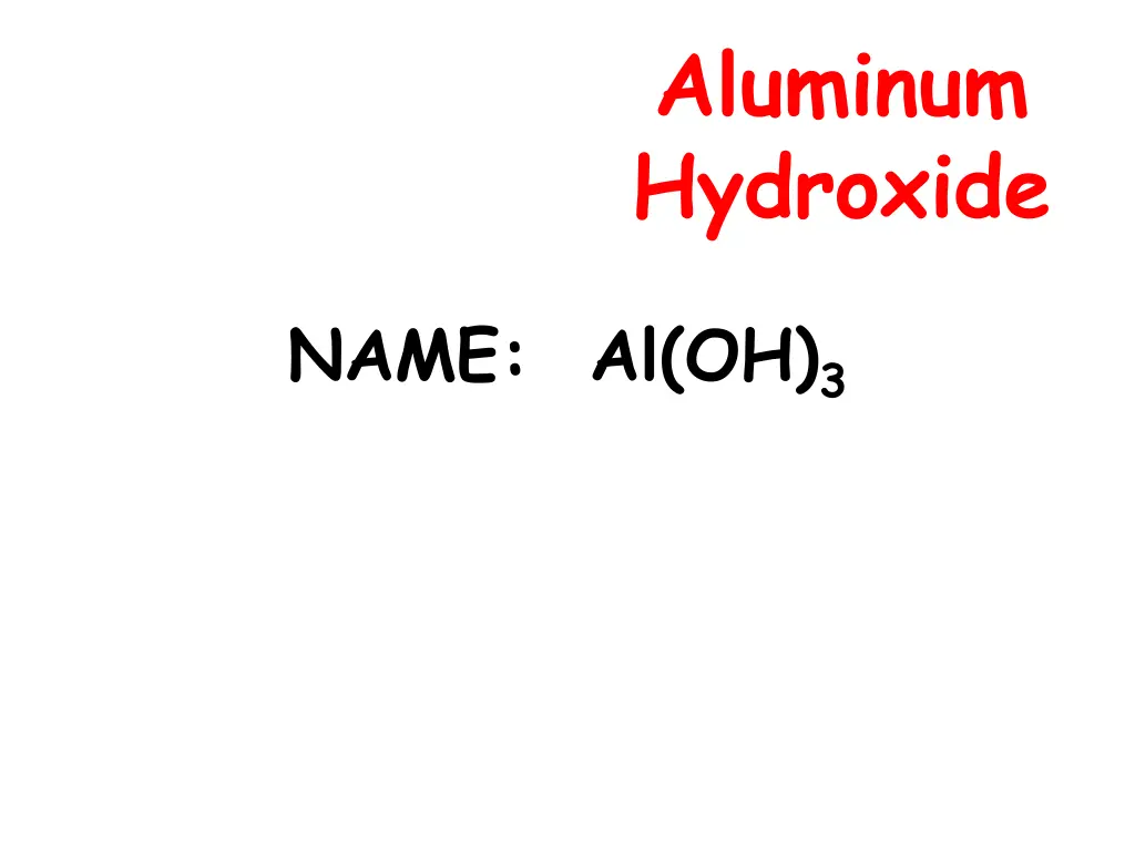 aluminum hydroxide