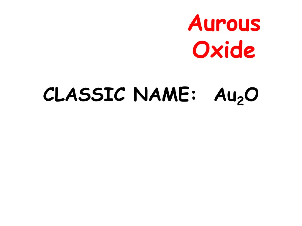 aurous oxide