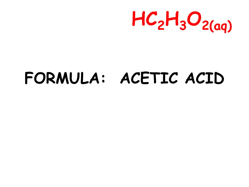 hc 2 h 3 o 2 aq