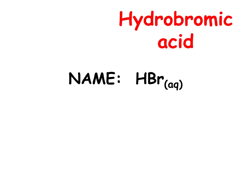 hydrobromic acid