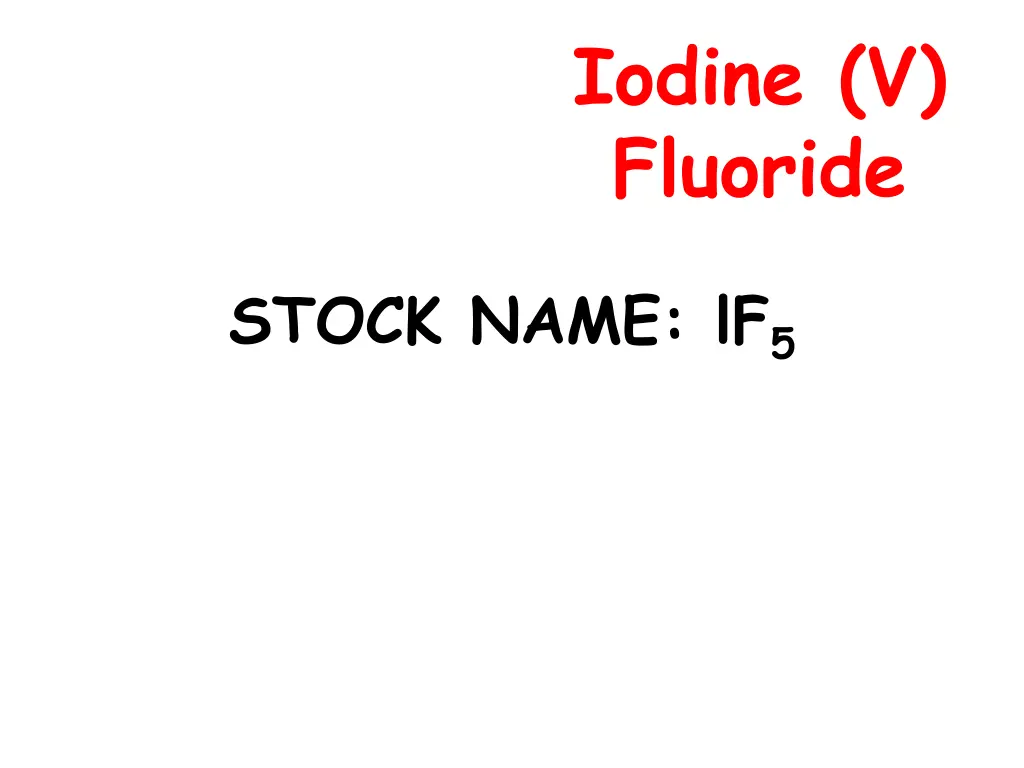 iodine v fluoride
