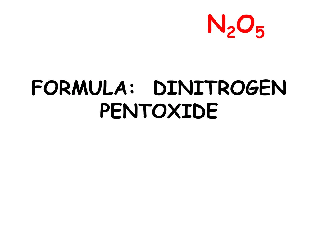 n 2 o 5