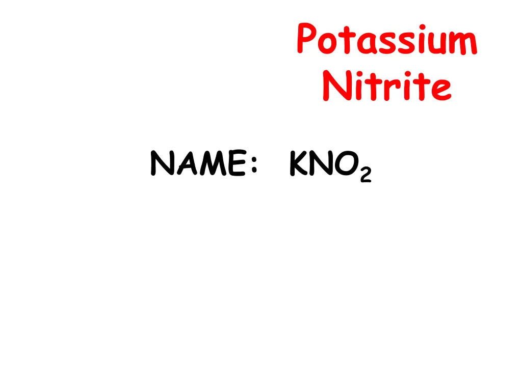 potassium nitrite