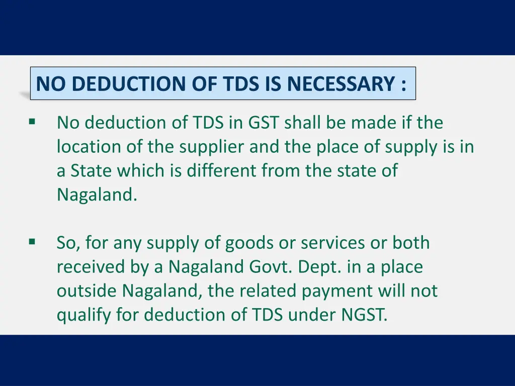no deduction of tds is necessary
