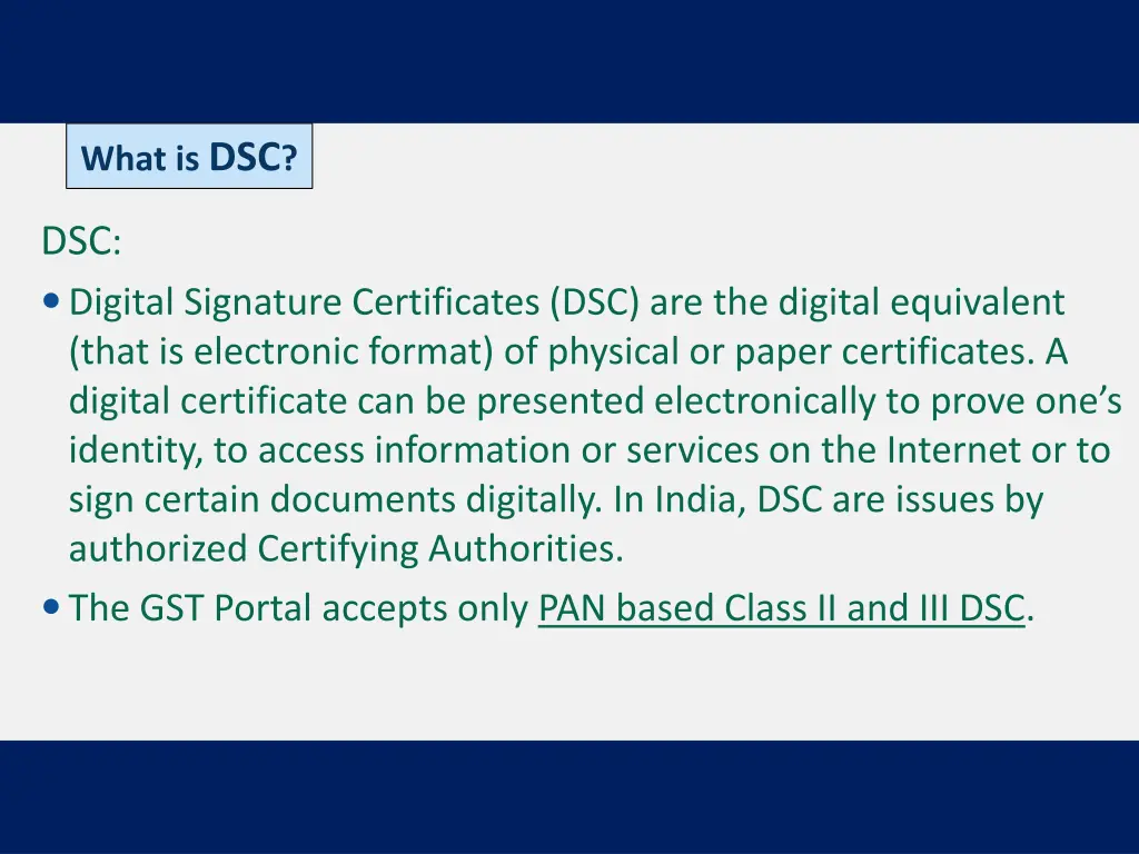 what is dsc