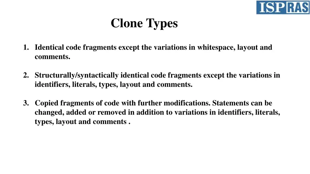 clone types