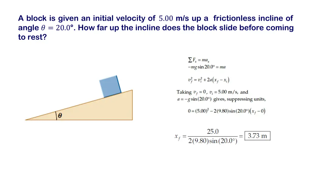 a block is given an initial velocity