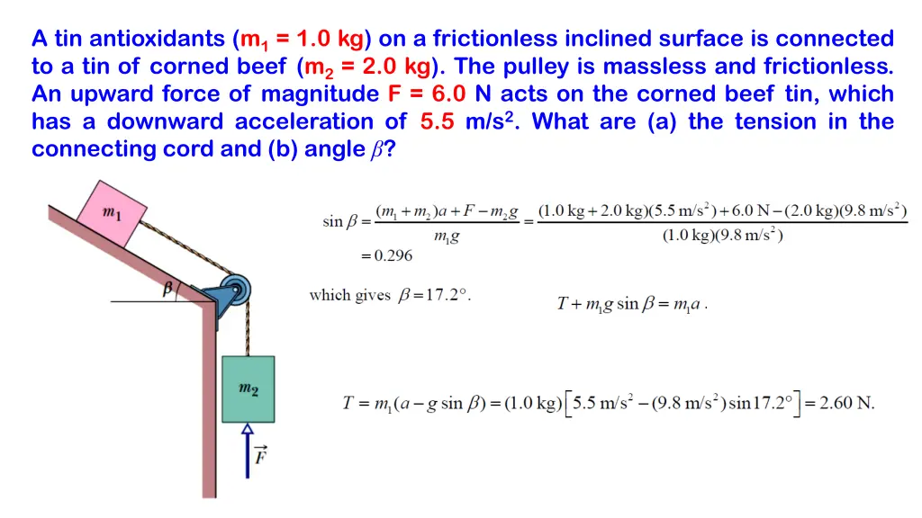 a tin antioxidants m 1 1 0 kg on a frictionless