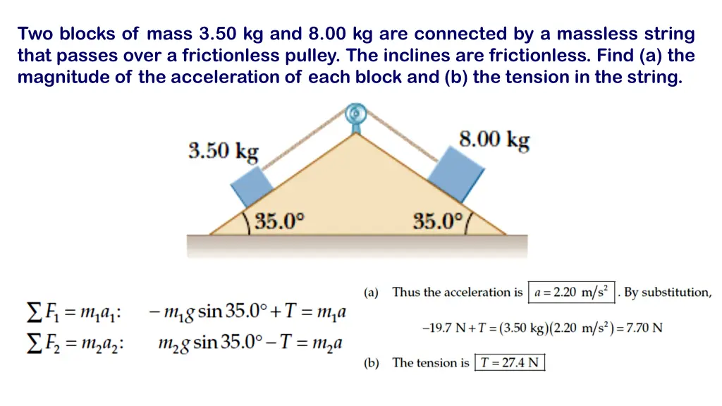 two blocks of mass