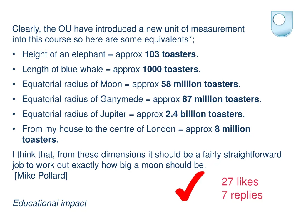 clearly the ou have introduced a new unit