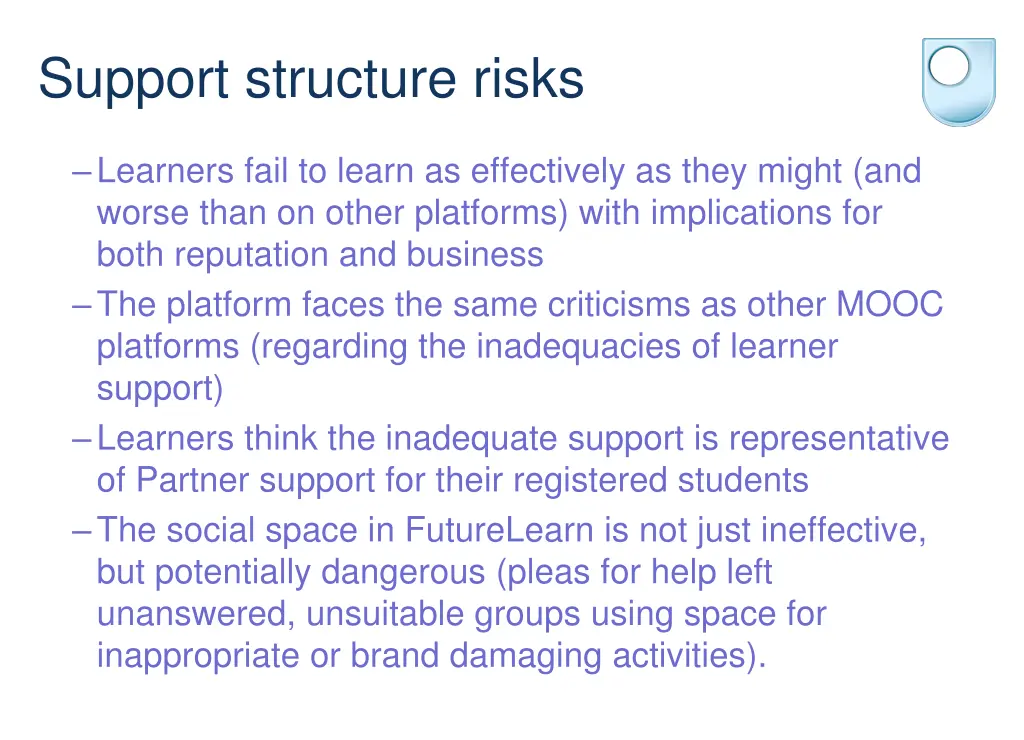 support structure risks