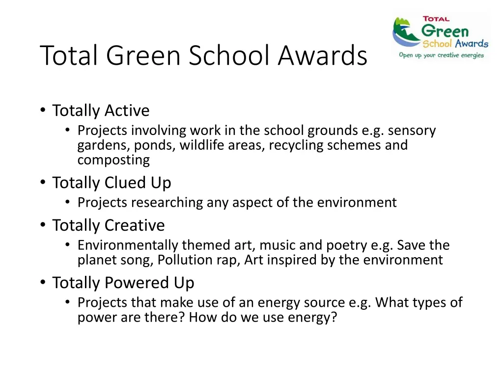 total green school awards