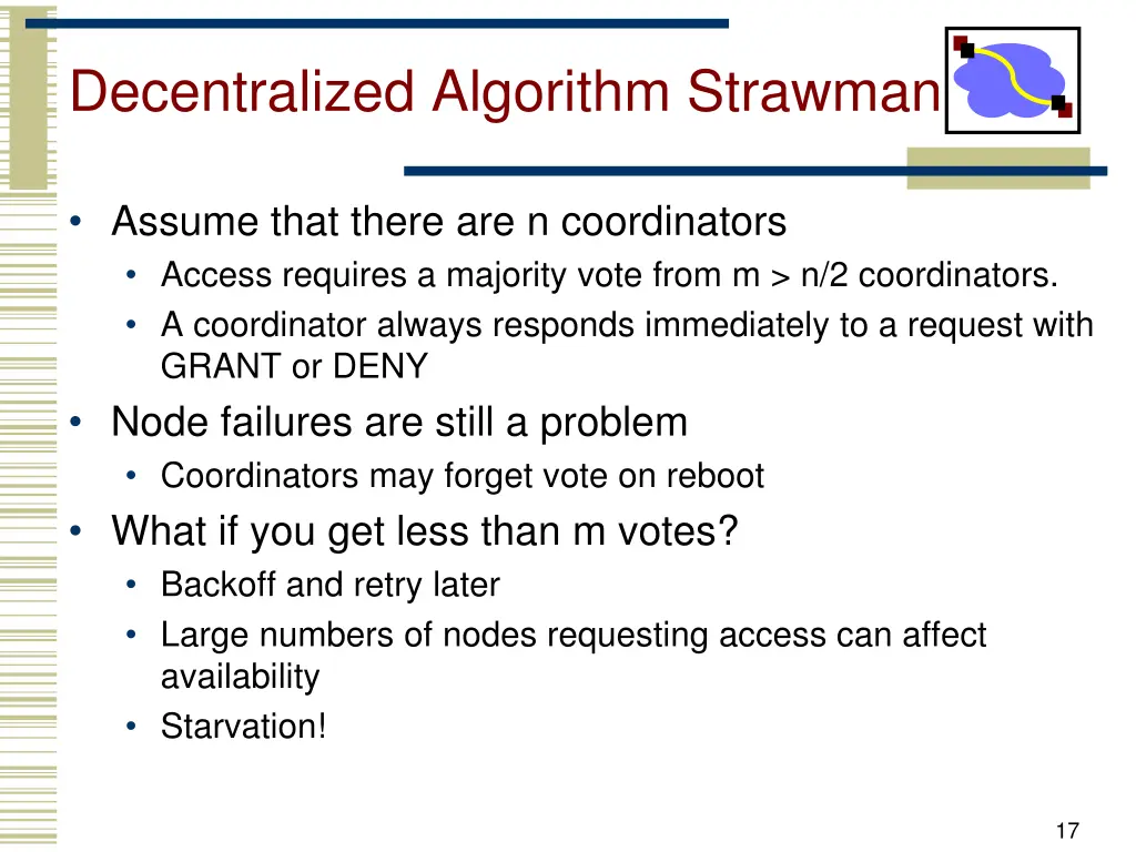 decentralized algorithm strawman