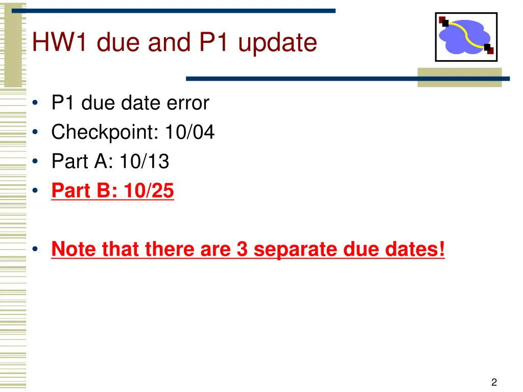 hw1 due and p1 update