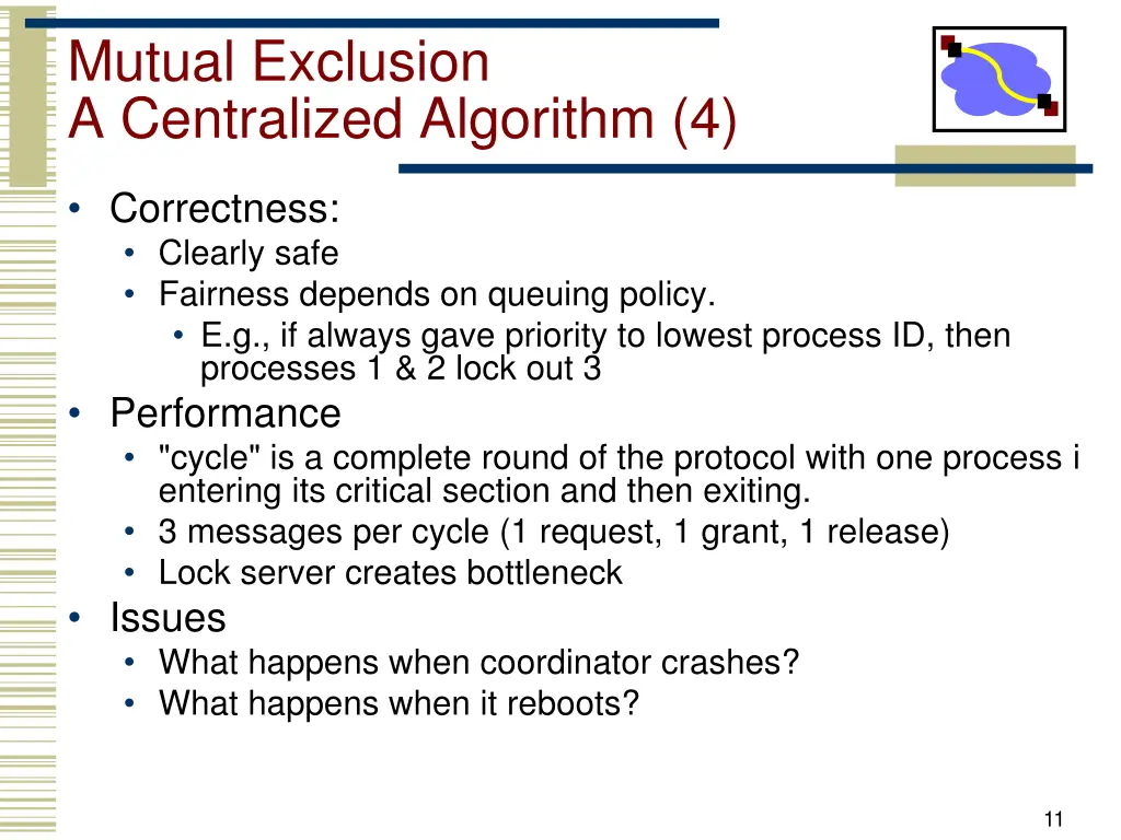 mutual exclusion a centralized algorithm 4