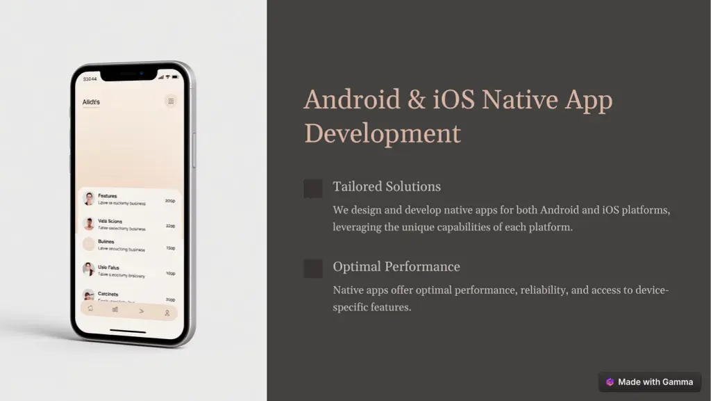 android ios native app development