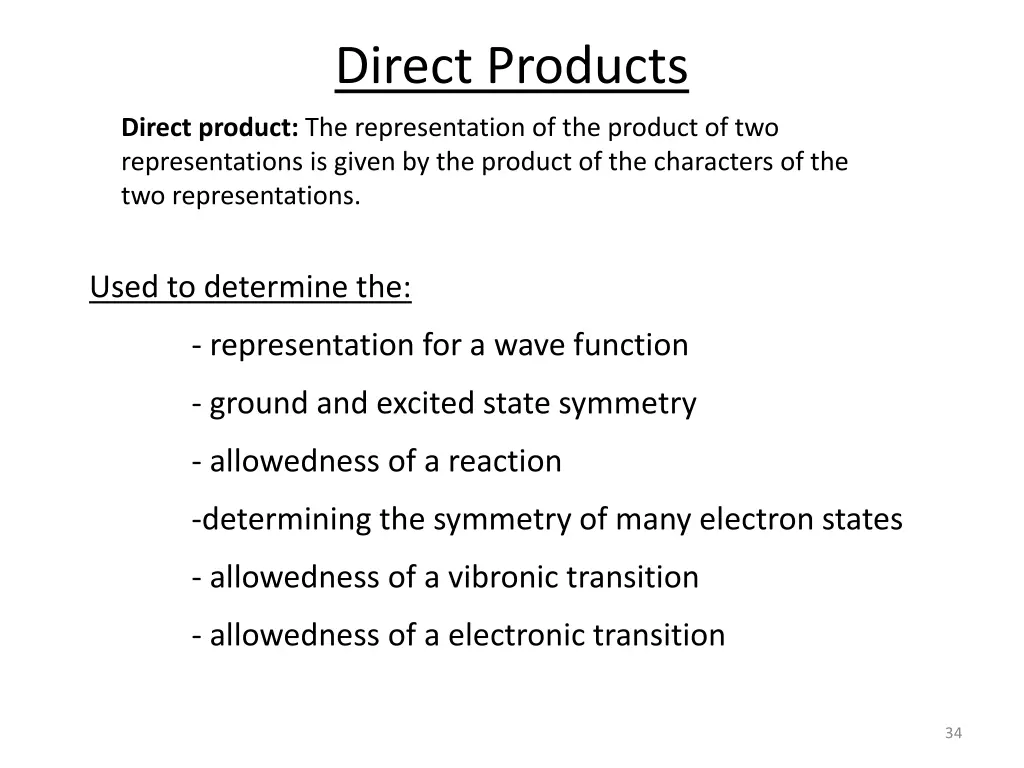 direct products 3