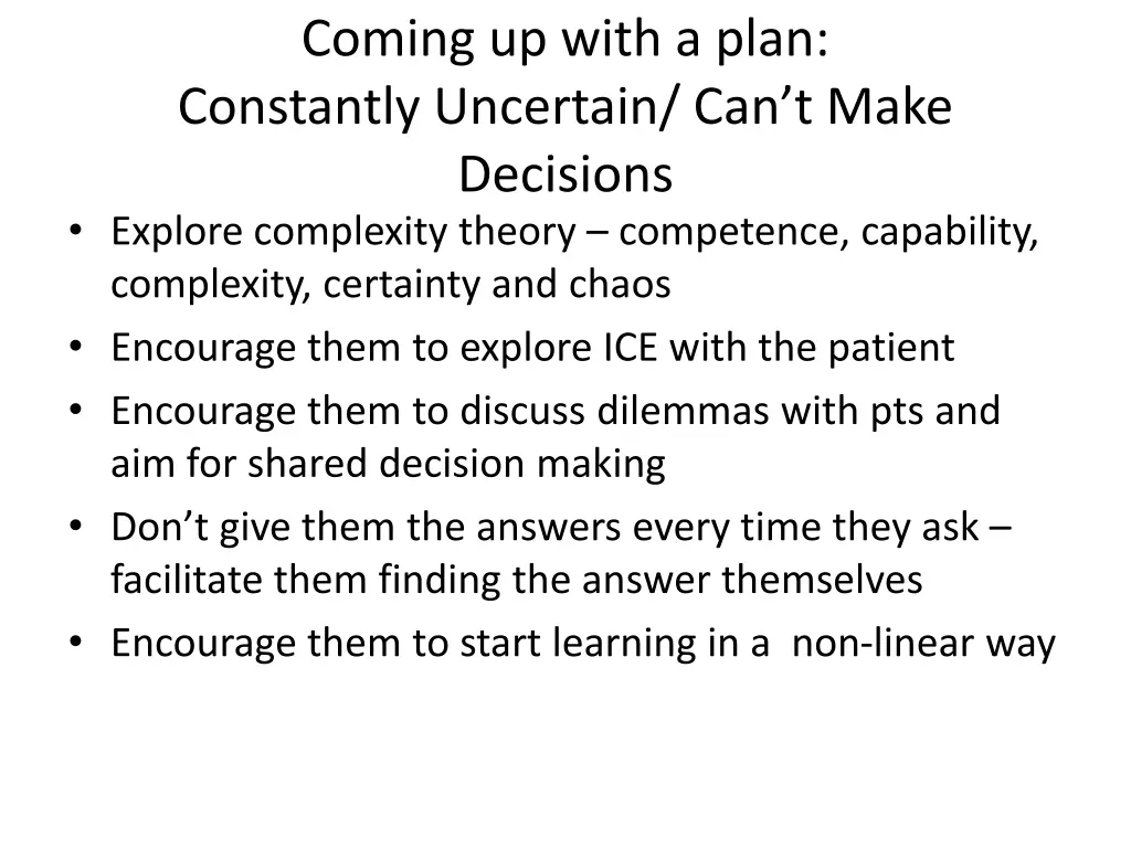 coming up with a plan constantly uncertain 1