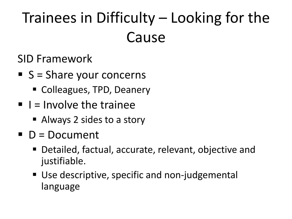 trainees in difficulty looking for the cause 8