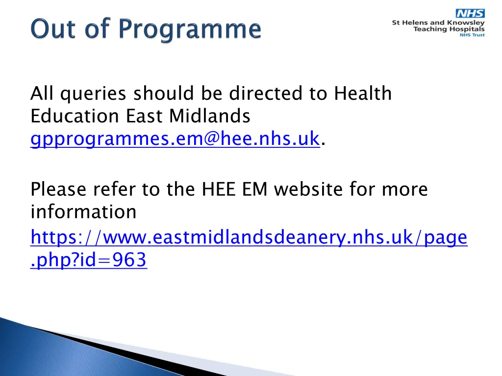 all queries should be directed to health