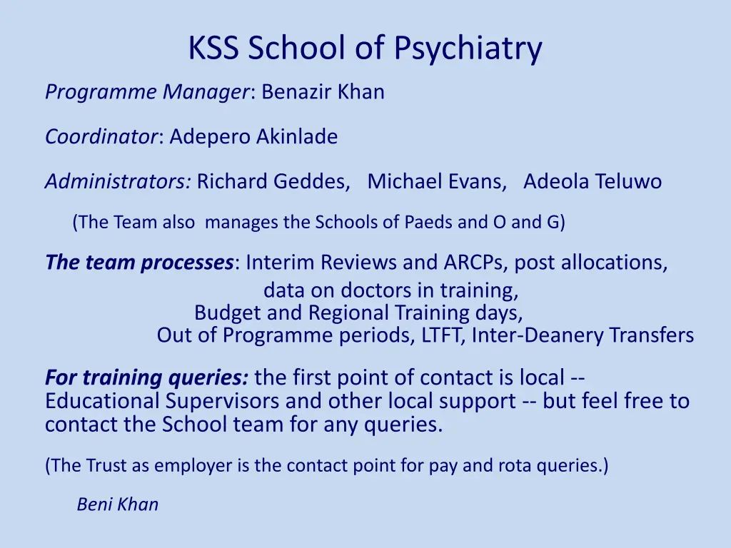 kss school of psychiatry