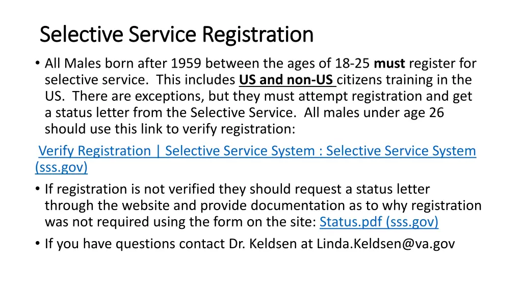selective service registration selective service