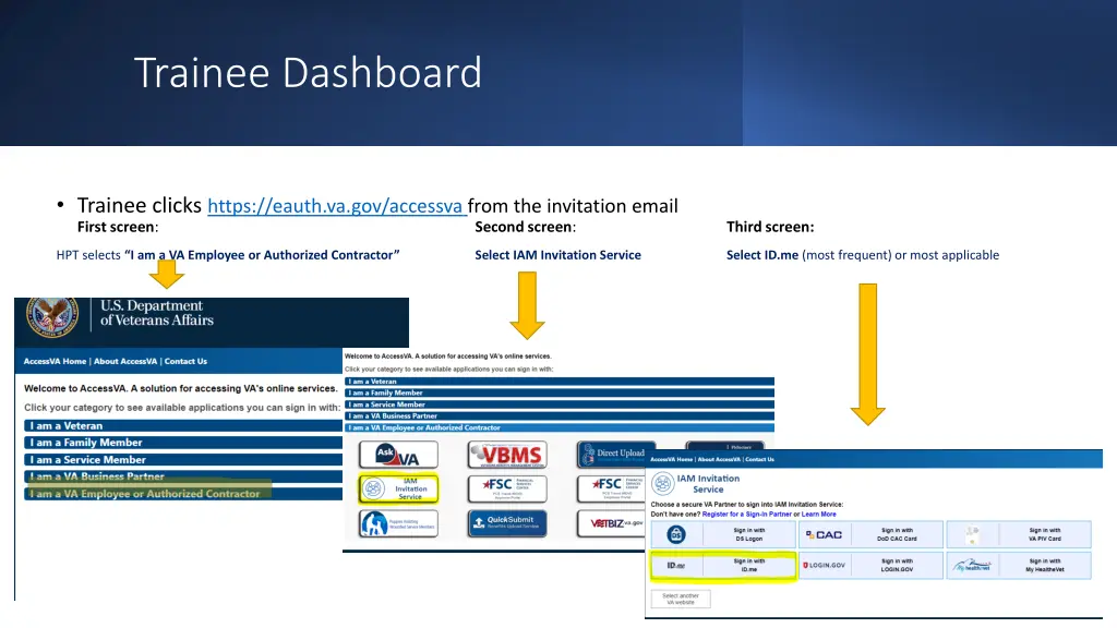 trainee dashboard