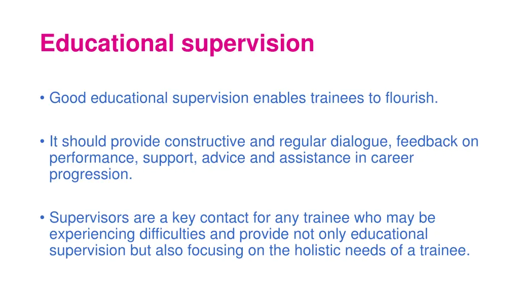 educational supervision