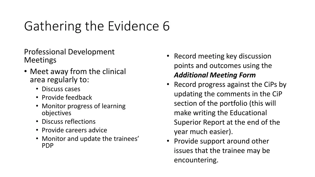 gathering the evidence 6