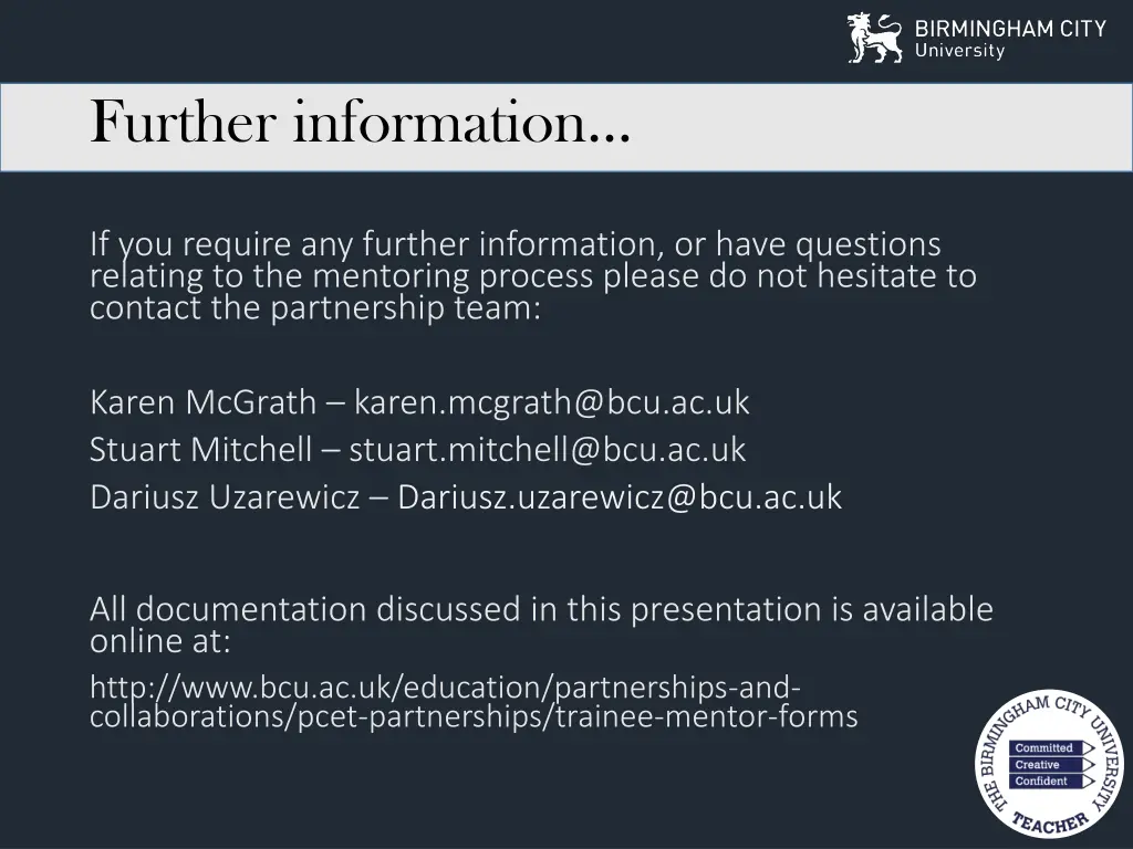 further information