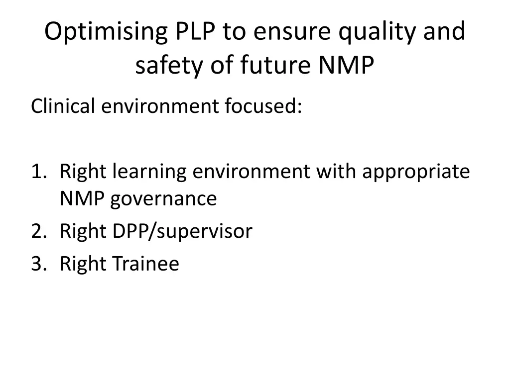 optimising plp to ensure quality and safety 2