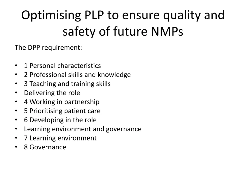optimising plp to ensure quality and safety 3