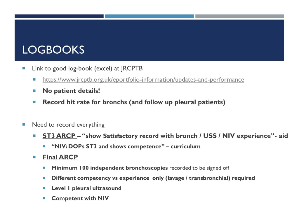 logbooks